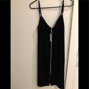 Strapless Black Velvet Dress Sz XS